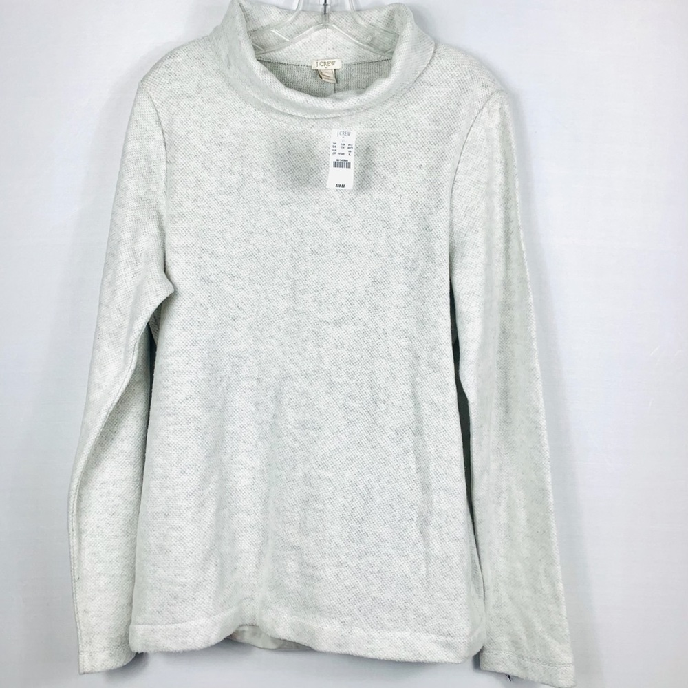 NWT J.Crew Fleece Pullover Cowl Neck Knit Sweater